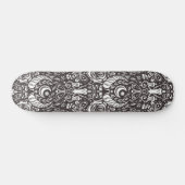 Gotisch monochroom patroon persoonlijk skateboard (Horizontaal)
