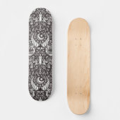 Gotisch monochroom patroon persoonlijk skateboard (Voorkant)