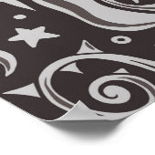 Gotisch monochroom patroon poster (Hoek)