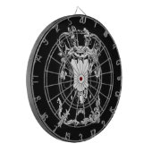 Gotisch monster antiek architecturale decoratie dartbord (Voorkant Links)