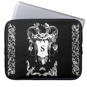 Gotisch monster antiek architecturale decoratie laptop sleeve