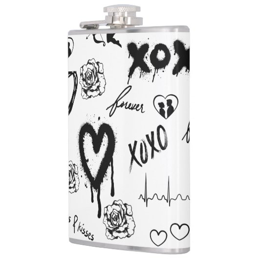 Gotisch naadloos patroon heupfles (Links)