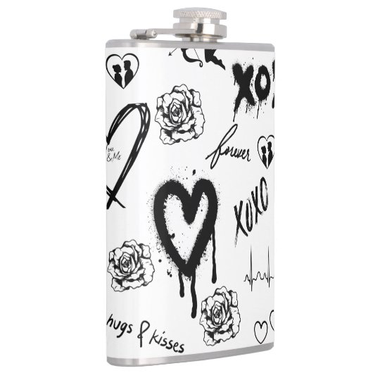 Gotisch naadloos patroon heupfles (Rechts)