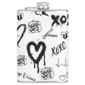 Gotisch naadloos patroon heupfles (Voorkant)