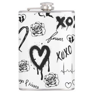 Gotisch naadloos patroon heupfles