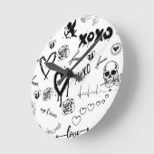 Gotisch naadloos patroon ronde klok (Hoek)