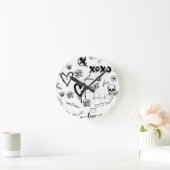 Gotisch naadloos patroon ronde klok (Huis)