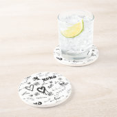 Gotisch naadloos patroon zandsteen onderzetter (Zijkant)