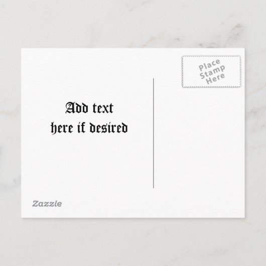 Gotisch nieuw adres aankondigingskaart (Achterkant)