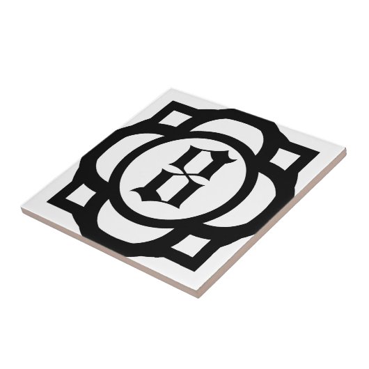 Gotisch nummer of letter tegeltje (Zijkant)