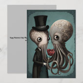 Gotisch Octopus Koppel Feestdagenkaart (Voorkant / Achterkant)