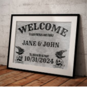 , Gotisch of Halloween bruiloft Welkom Poster