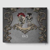 Gotisch ontwerp met coole schedels gastenboek (Achterkant)