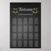 Gotisch ontwerp met coole schedels poster (Voorkant)