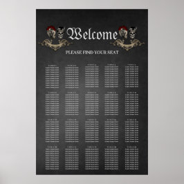Gotisch ontwerp met coole schedels poster
