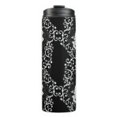Gotisch ontwerp met schedels en zwarte rozen thermosbeker (Voorkant)
