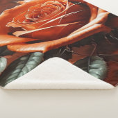 Gotisch Oranje Roos Blanket Sherpa Deken (3/4)
