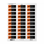 Gotisch Oranje, zwart label retouradres (Full Sheet)