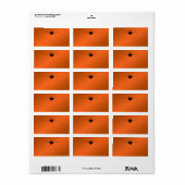 Gotisch Oranje, zwart label voor hartadres - leeg (Full Sheet)