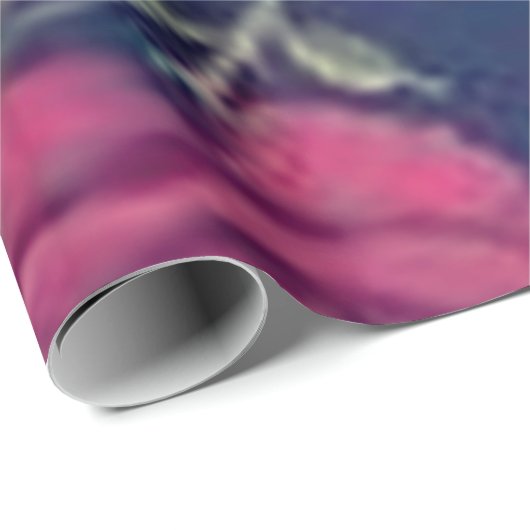 Gotisch Paarse Rozen Weefpapier Cadeaupapier (Rol Hoek)