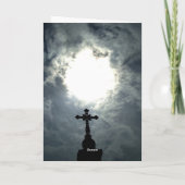 Gotisch Paaskruis Feestdagen Kaart (Achterkant)