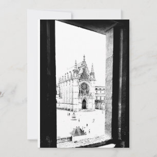 Gotisch Parijs. De hoofdplaats is Sainte-Chapelle  Bedankkaart