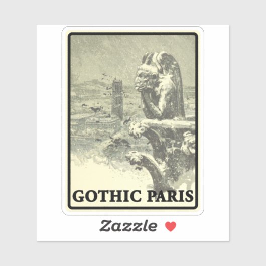 Gotisch Parijs - v2 Sticker (Vel)