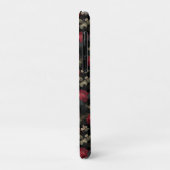 Gotisch patroon met rode rozen en kraaien Case-Mate iPhone case (Achterkant/links)