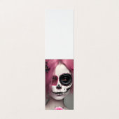 Gotisch Portret van een Elegante  Sugar Skull C Visitekaartje (Buitenkant ongevouwen)
