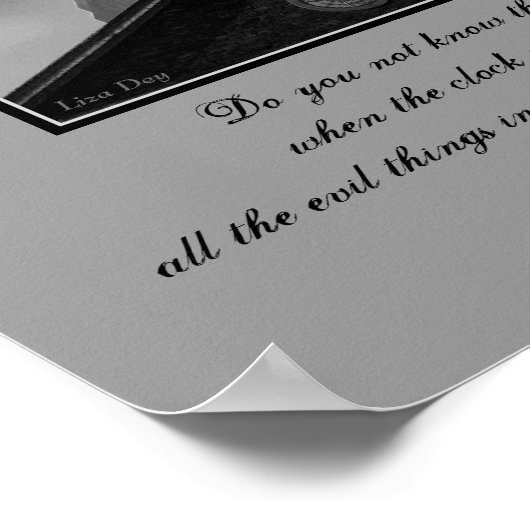 Gotisch Poster van 'The Tower Clock' (Hoek)