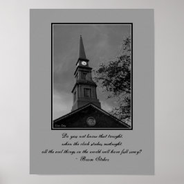 Gotisch Poster van 'The Tower Clock'