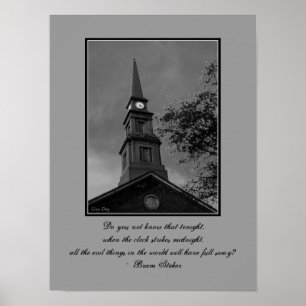 Gotisch Poster van 'The Tower Clock'