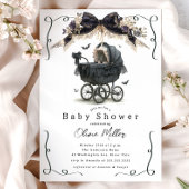 Gotisch  Pram Baby shower Kaart