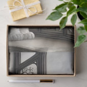 Gotisch Raam Witte Tijger Decoupage Tissuepapier (Geschenk)