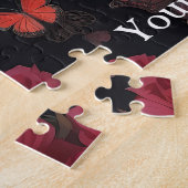 Gotisch rood vlindermeisje legpuzzel (Zijkant)