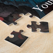 Gotisch rood vlindermeisje legpuzzel (Zijkant)