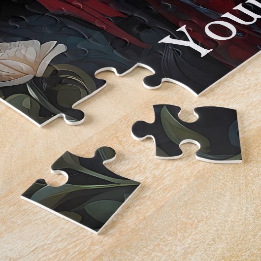 Gotisch rood vlindermeisje legpuzzel (Zijkant)