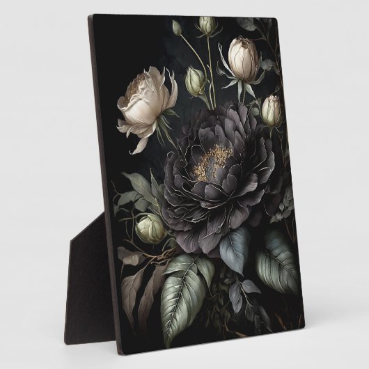 Gotisch Roos arrangement zwarte bloem Fotoplaat (Zijkant)