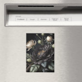 Gotisch Roos arrangement zwarte bloem Magneet (Insitu (Vaatwasser))