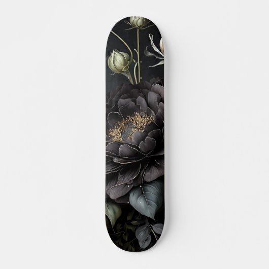 Gotisch Roos arrangement zwarte bloem Persoonlijk Skateboard (Voorkant)