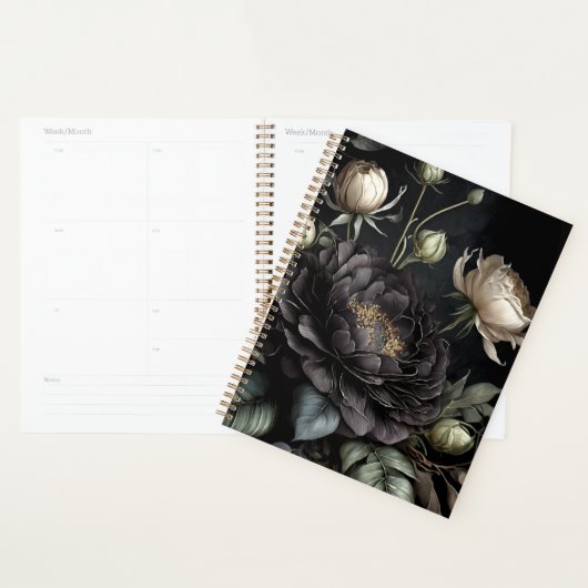 Gotisch Roos arrangement zwarte bloem Planner (Display)