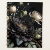 Gotisch Roos arrangement zwarte bloem Planner (Voorkant)