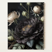 Gotisch Roos arrangement zwarte bloem Planner (Achterkant)