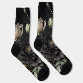 Gotisch Roos arrangement zwarte bloem Sokken (Rechts)