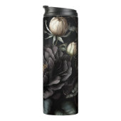 Gotisch Roos arrangement zwarte bloem Thermosbeker (Geroteerd rechts)