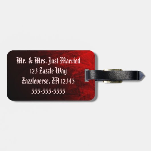 Gotisch Roos Bagagelabel (Achterkant horizontaal)