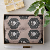 Gotisch  Roos Bloemenschedel Halloween Tissuepapier (Geschenk)