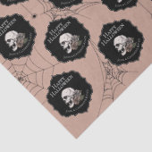 Gotisch  Roos Bloemenschedel Halloween Tissuepapier (Detail)