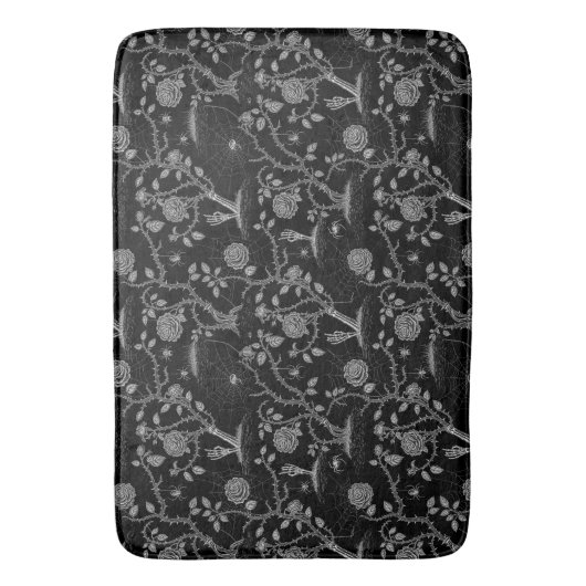 Gotisch Roos en botpatroon Badmat (Voorkant Verticaal)