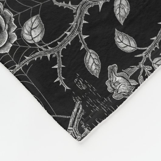 Gotisch Roos en botpatroon Fleece Deken (Hoek)